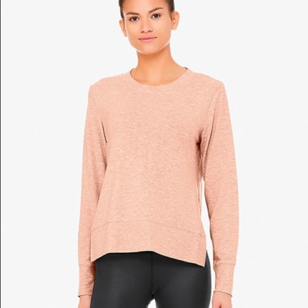 ALO Yoga Glimpse Sweater Pink NWT SMALL